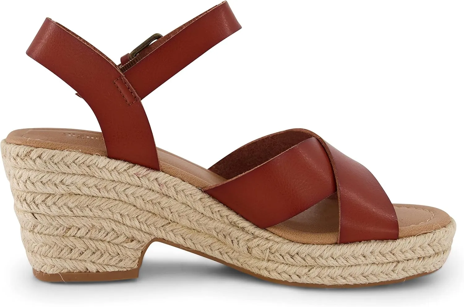 CUSHIONAIRE Women's Robbie espadrille Wedge Sandal  Memory Foam and Wide Widths Available