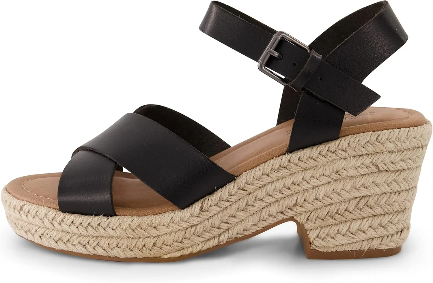 CUSHIONAIRE Women's Robbie espadrille Wedge Sandal  Memory Foam and Wide Widths Available