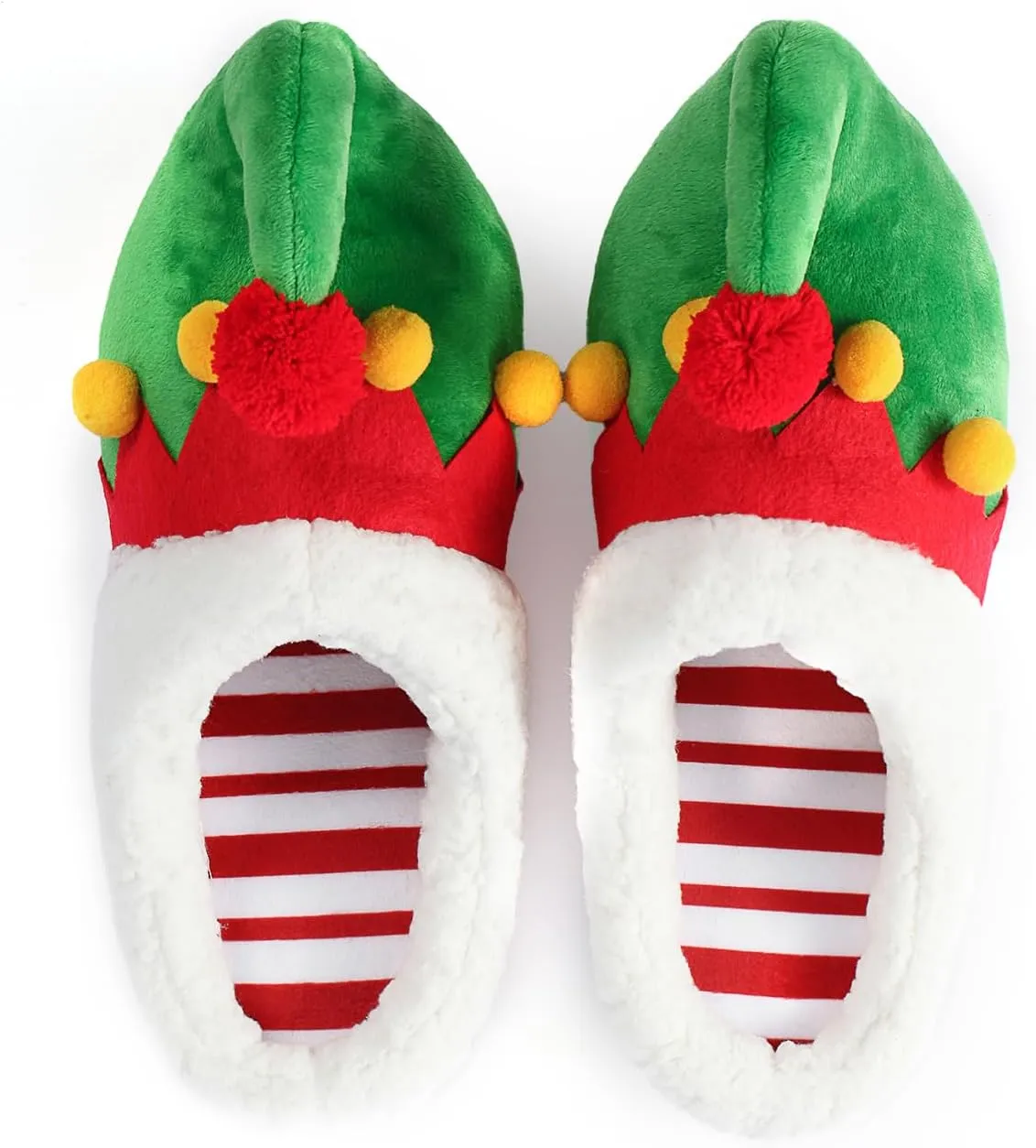 Cute Elf Shoes for Women Men - Furry Home Nonslip Slippers - Comfy Bedroom Holiday Animal Indoor Outdoor Shoes