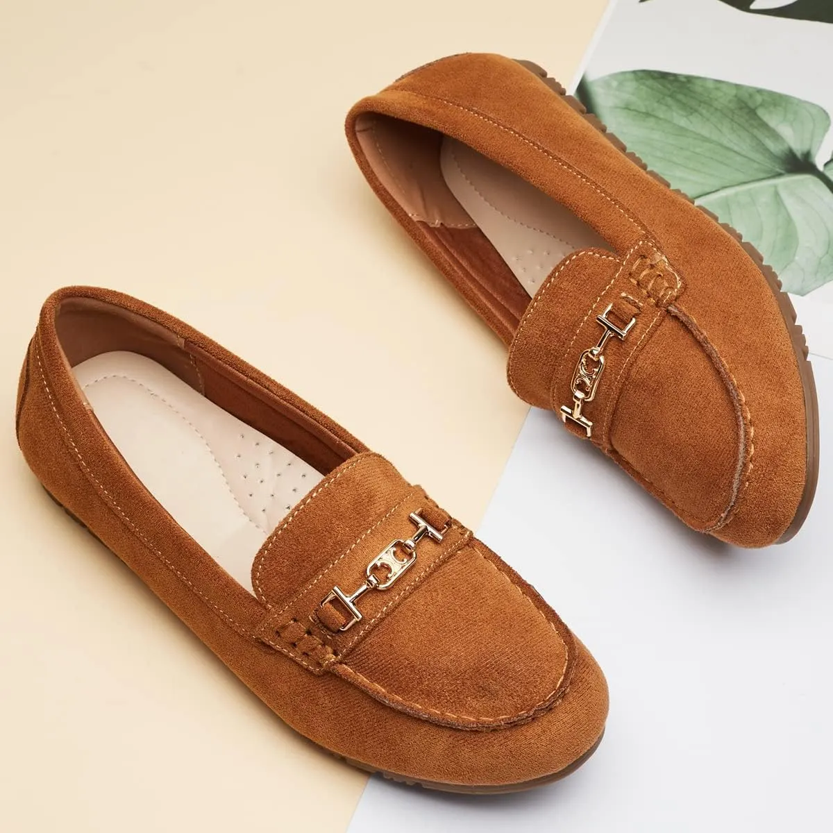 DeYashopin Women's Loafer Shoes Leisure Slip On Work Shoes Comfort Walking Flats