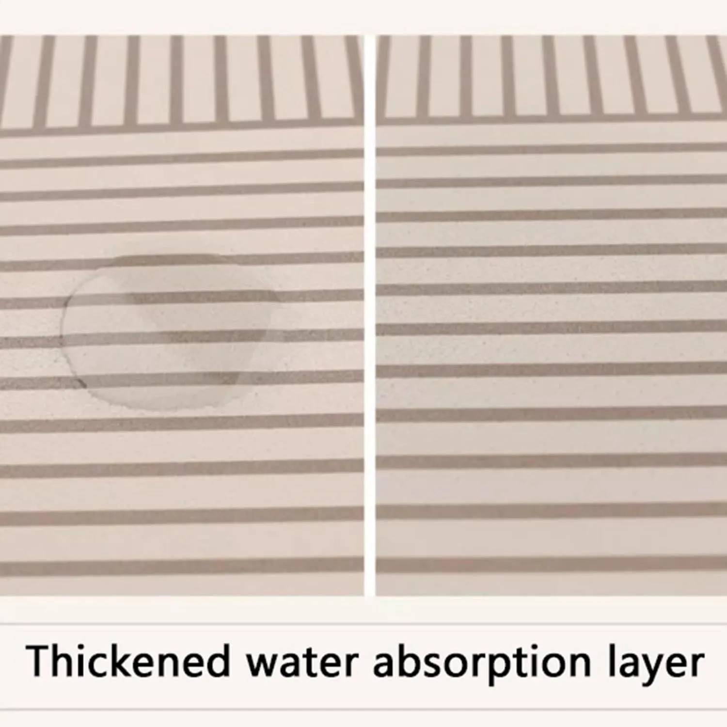 Diatomaceous Earth Bath Mat Super Absorbent, Stripes Non Slip Bath Mmats for Bathroom Floor and Toilet, Quick Dry Diatomite Mat, Machine Washable for Floor, Tub and Shower(40x60cm)