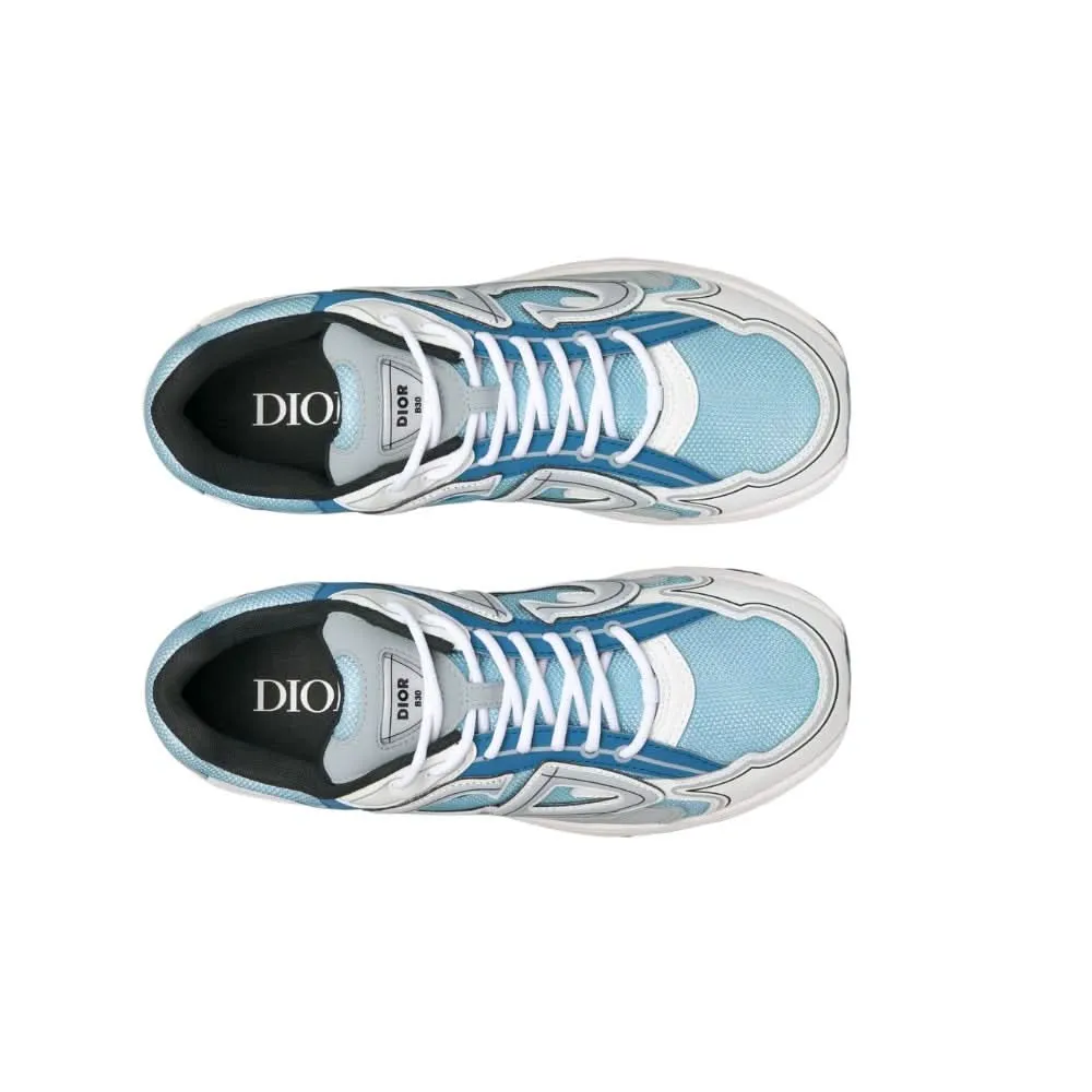 Dior B30 Light Blue Mesh and Blue, Gray and White Technical Fabric
