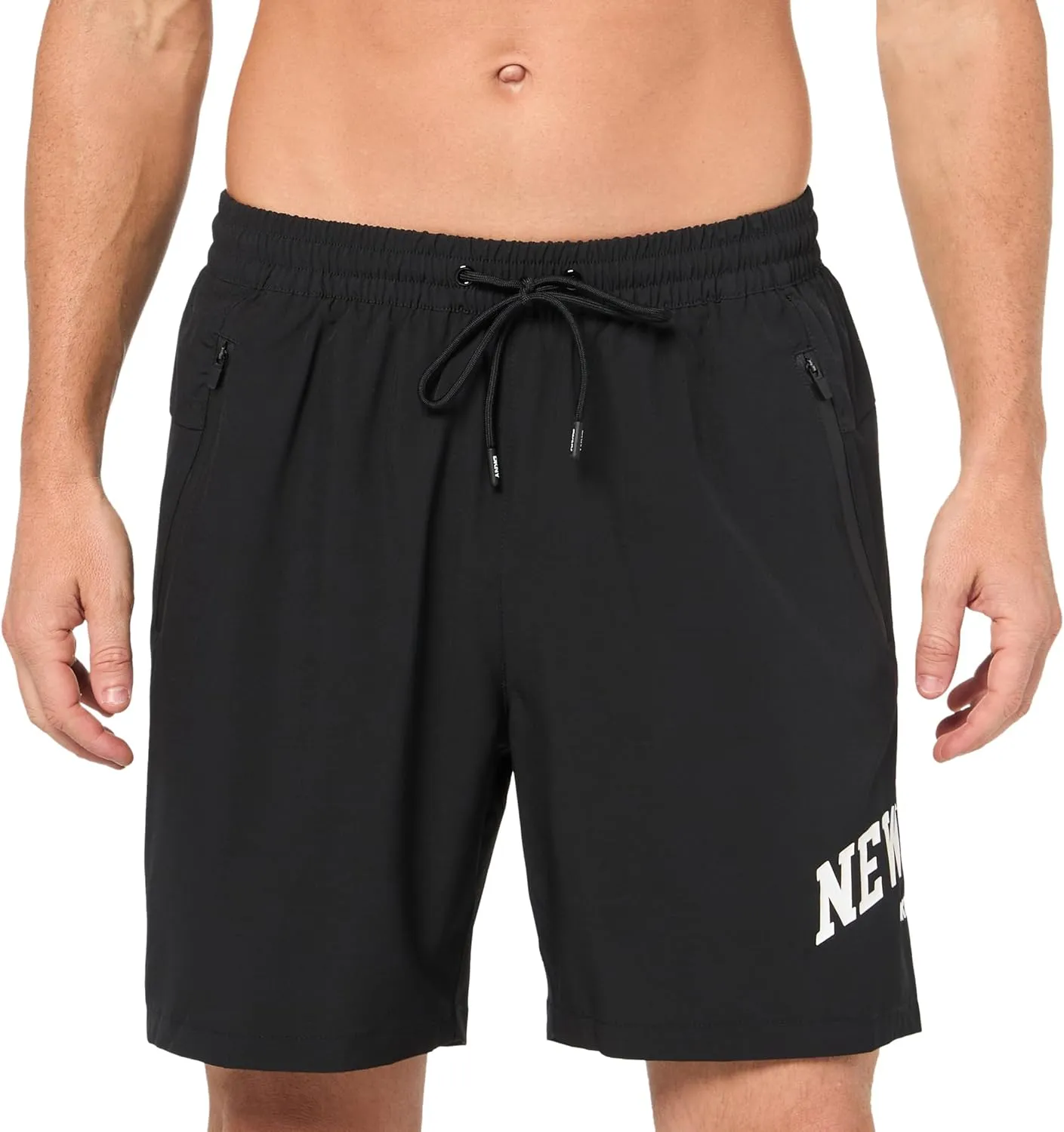 DKNY Men's Stretch Quick Dry Volley UPF 40  Protection Swim Trunk