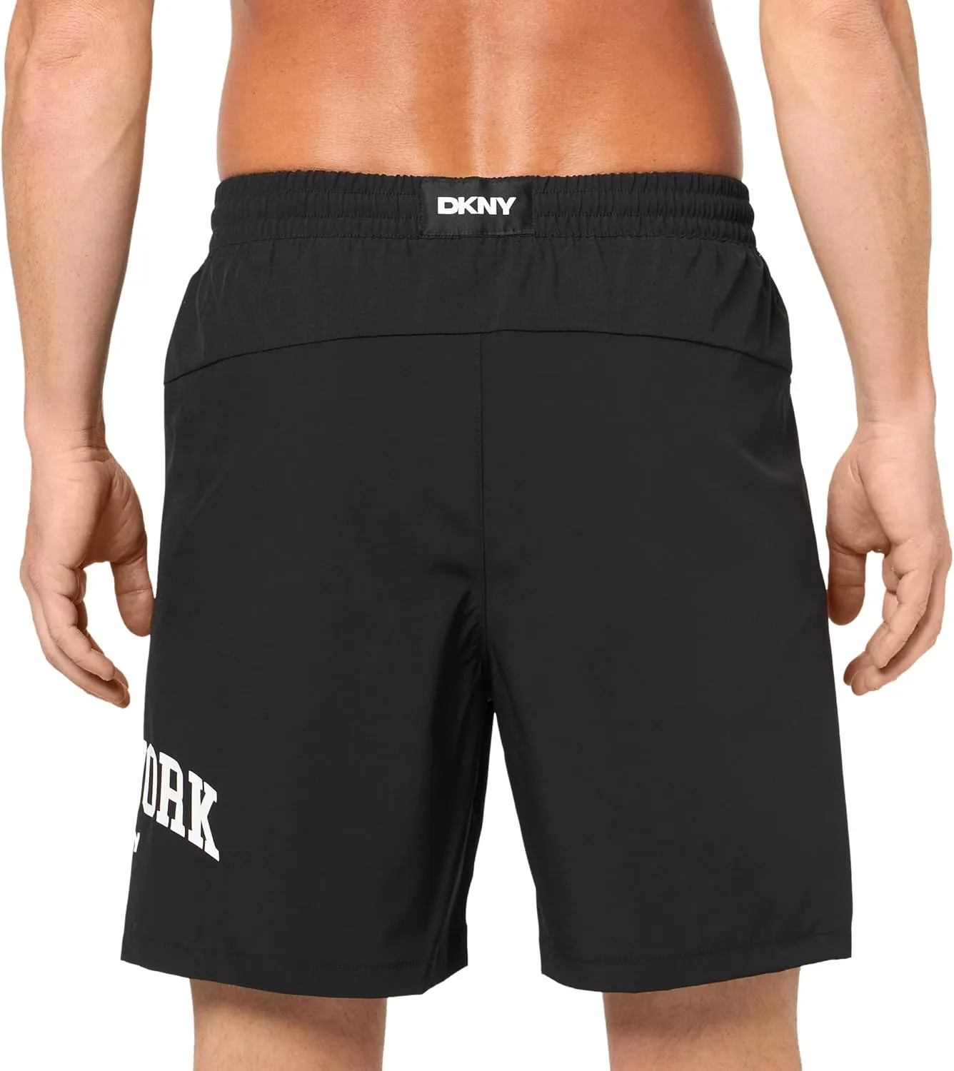 DKNY Men's Stretch Quick Dry Volley UPF 40  Protection Swim Trunk