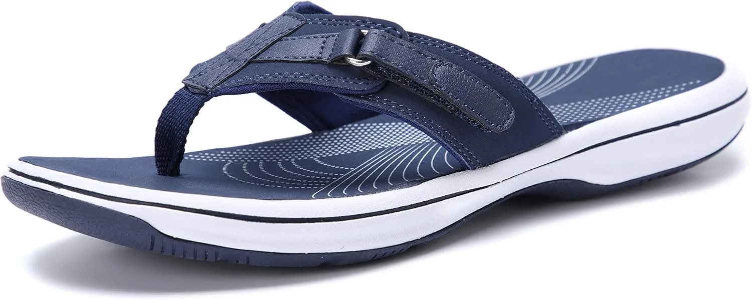 DOGDAN Women's Flip Flops Thong Cushion Sandals Toepost Slippers