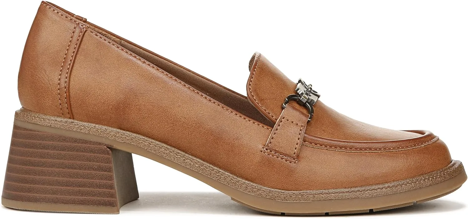 Dr. Scholl's Shoes Womens Rate Up Bit Slip On Block Heel Loafer