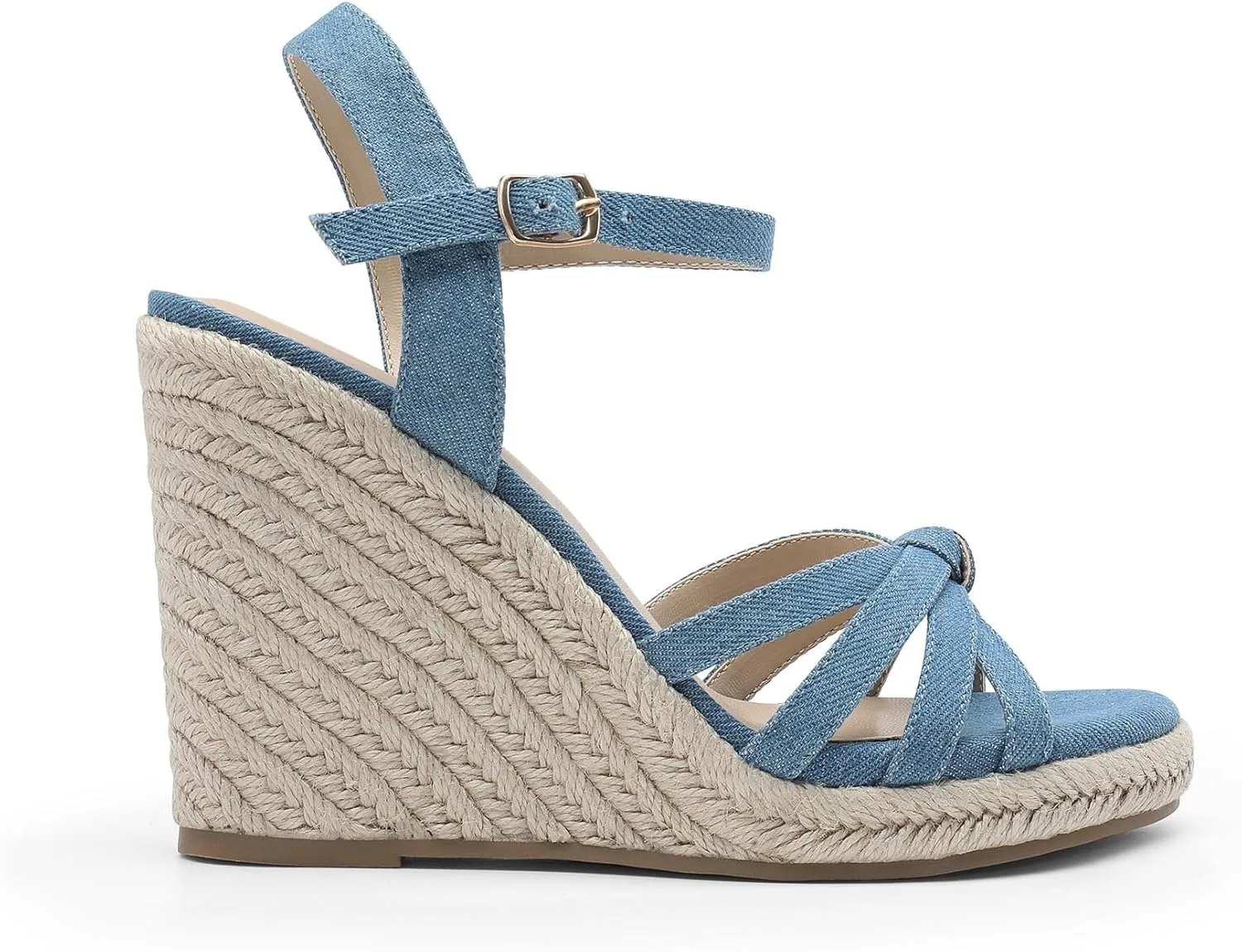 DREAM PAIRS Wedge Sandals for Women Dressy Summer, Platform Espadrille Strappy Casual Braided Heels Comfortable with Open Toe and Ankle Strap