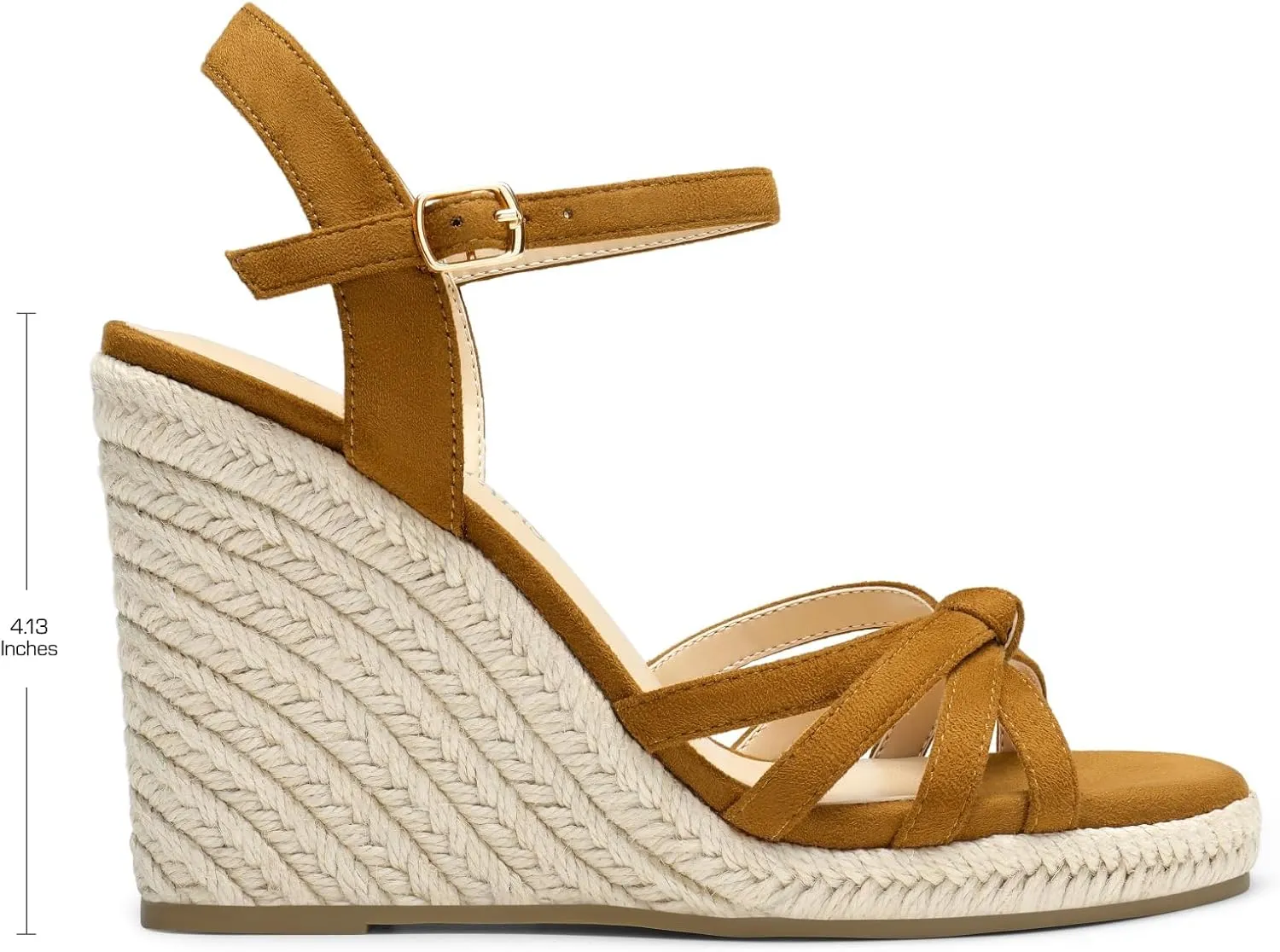 DREAM PAIRS Wedge Sandals for Women Dressy Summer, Platform Espadrille Strappy Casual Braided Heels Comfortable with Open Toe and Ankle Strap