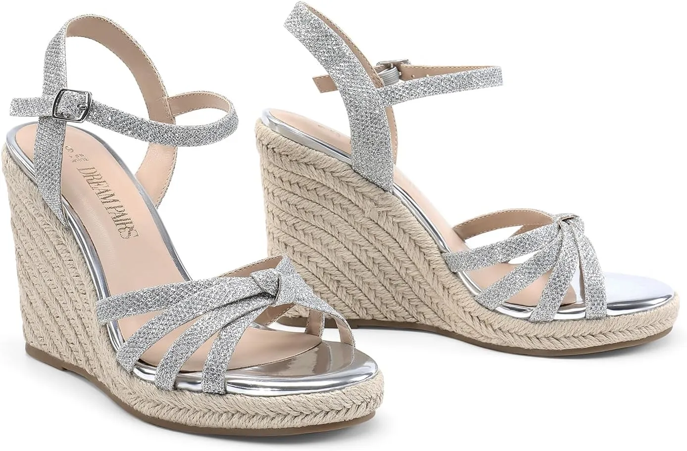 DREAM PAIRS Wedge Sandals for Women Dressy Summer, Platform Espadrille Strappy Casual Braided Heels Comfortable with Open Toe and Ankle Strap
