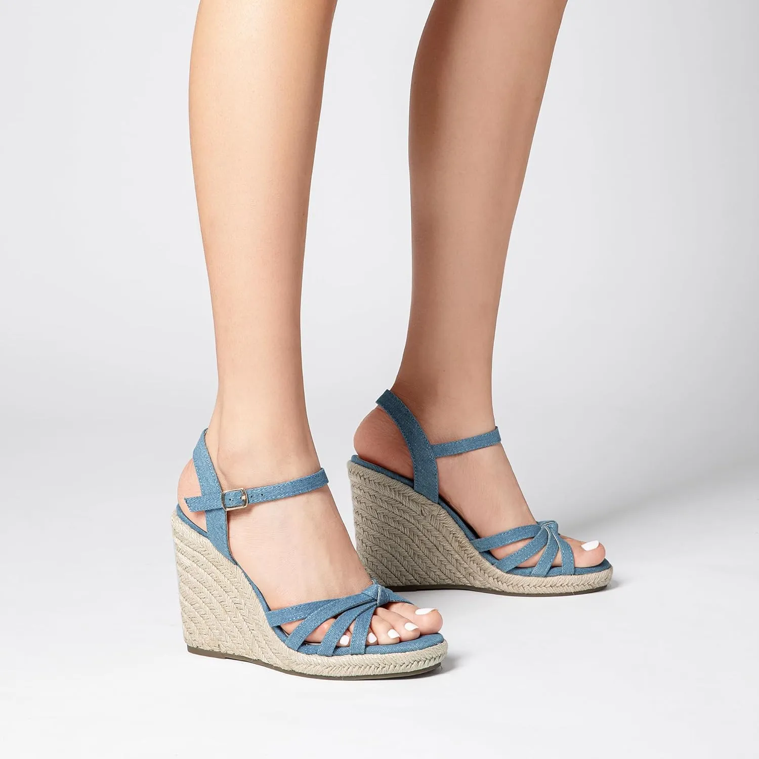 DREAM PAIRS Wedge Sandals for Women Dressy Summer, Platform Espadrille Strappy Casual Braided Heels Comfortable with Open Toe and Ankle Strap