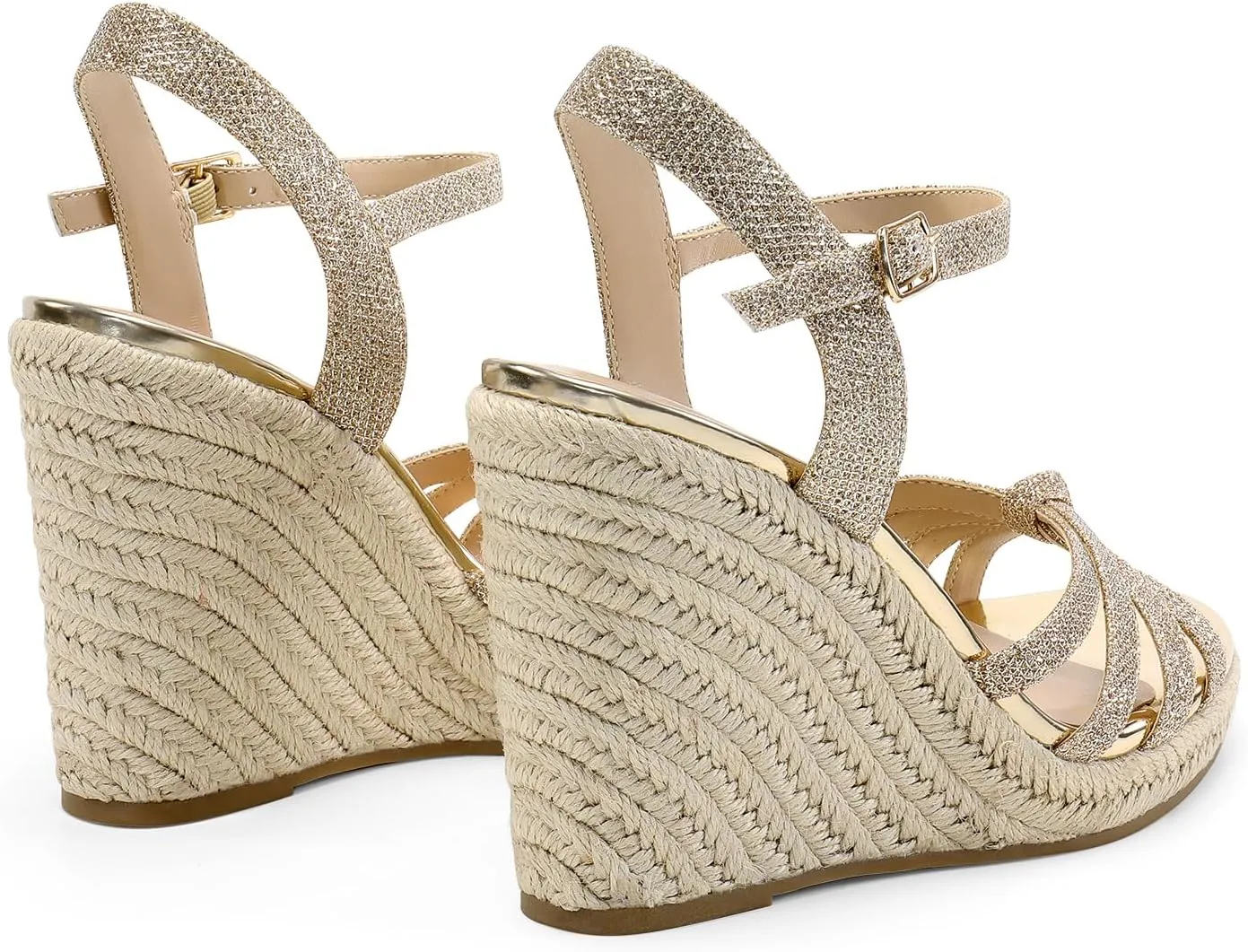 DREAM PAIRS Wedge Sandals for Women Dressy Summer, Platform Espadrille Strappy Casual Braided Heels Comfortable with Open Toe and Ankle Strap