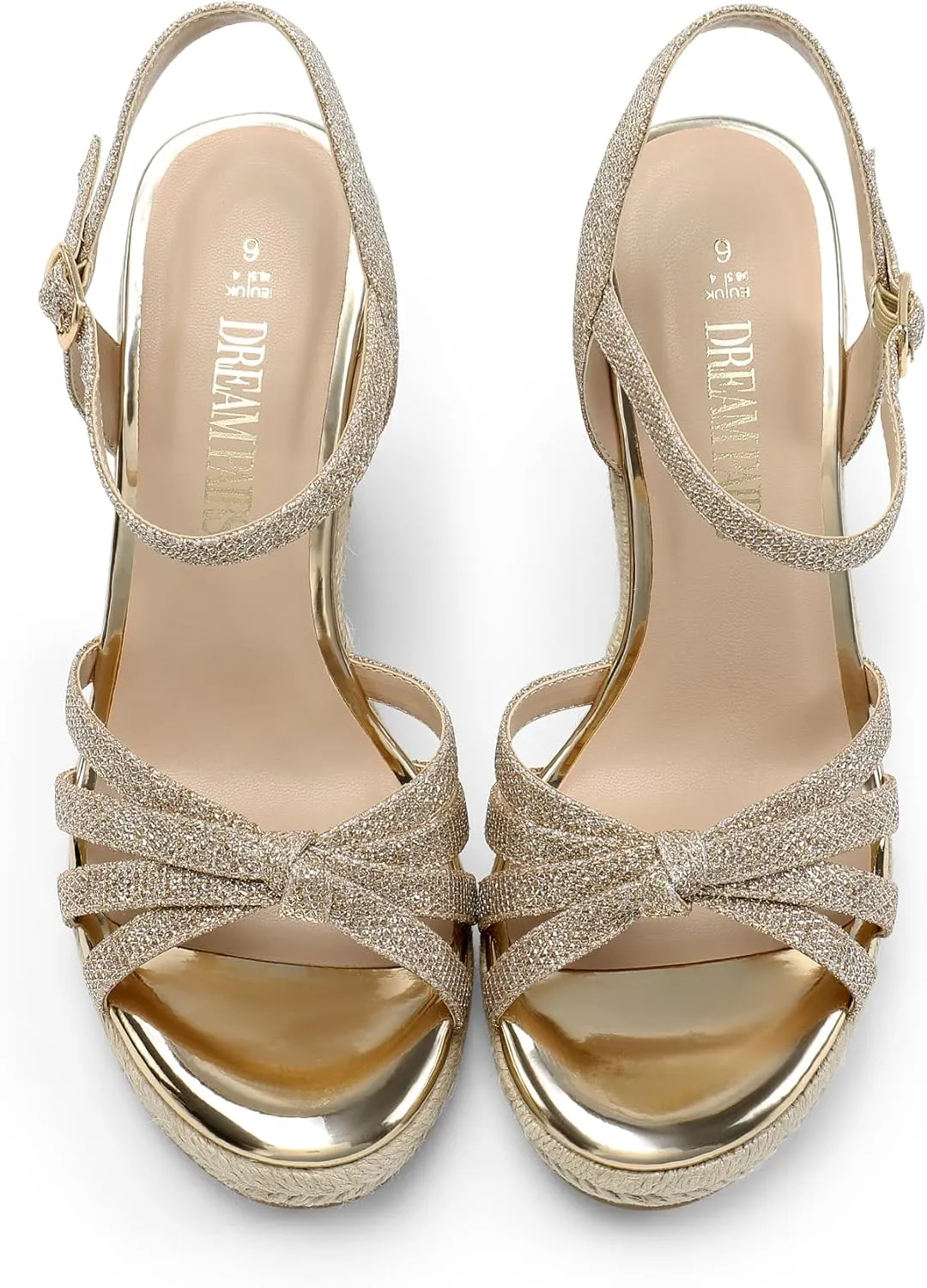 DREAM PAIRS Wedge Sandals for Women Dressy Summer, Platform Espadrille Strappy Casual Braided Heels Comfortable with Open Toe and Ankle Strap