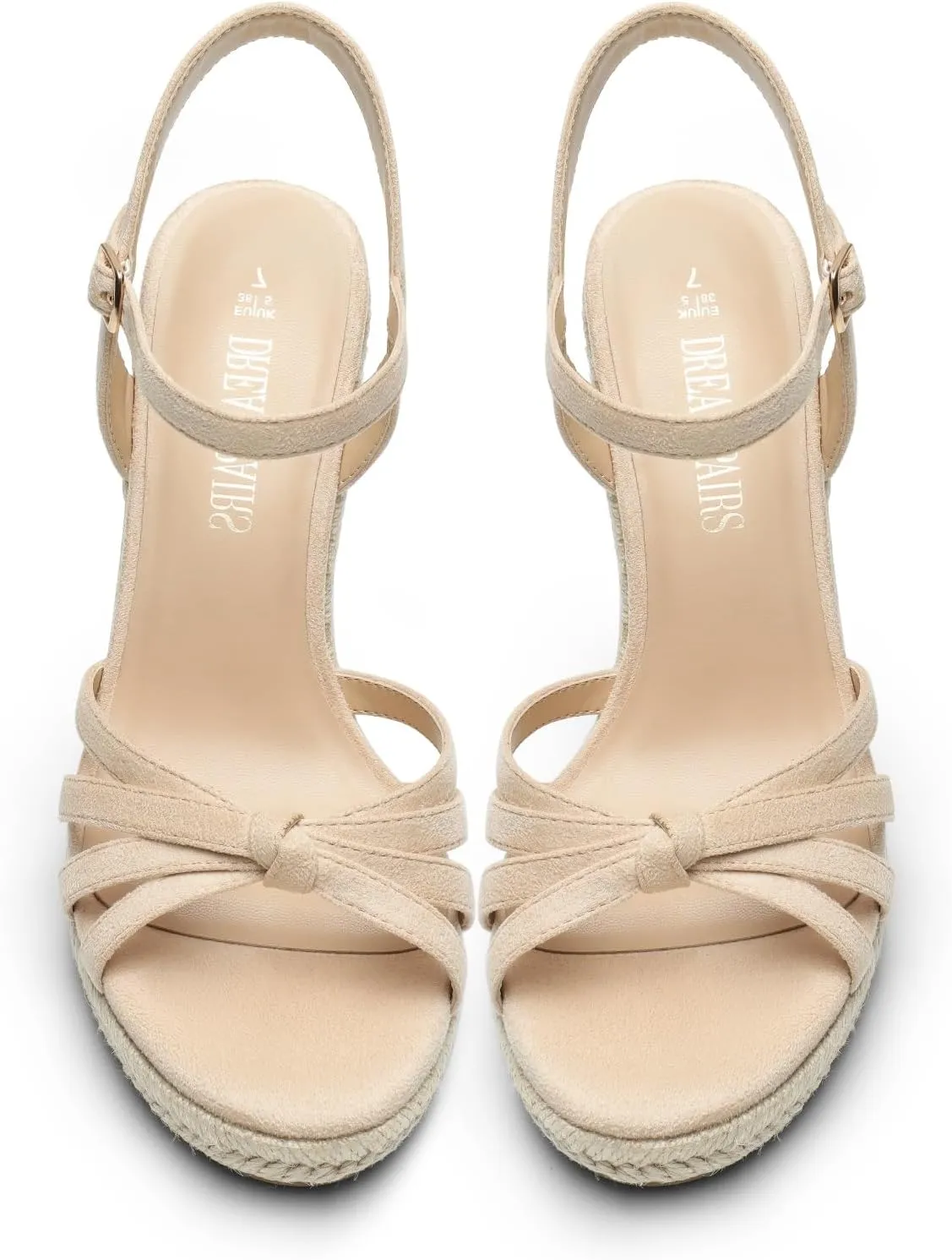 DREAM PAIRS Wedge Sandals for Women Dressy Summer, Platform Espadrille Strappy Casual Braided Heels Comfortable with Open Toe and Ankle Strap