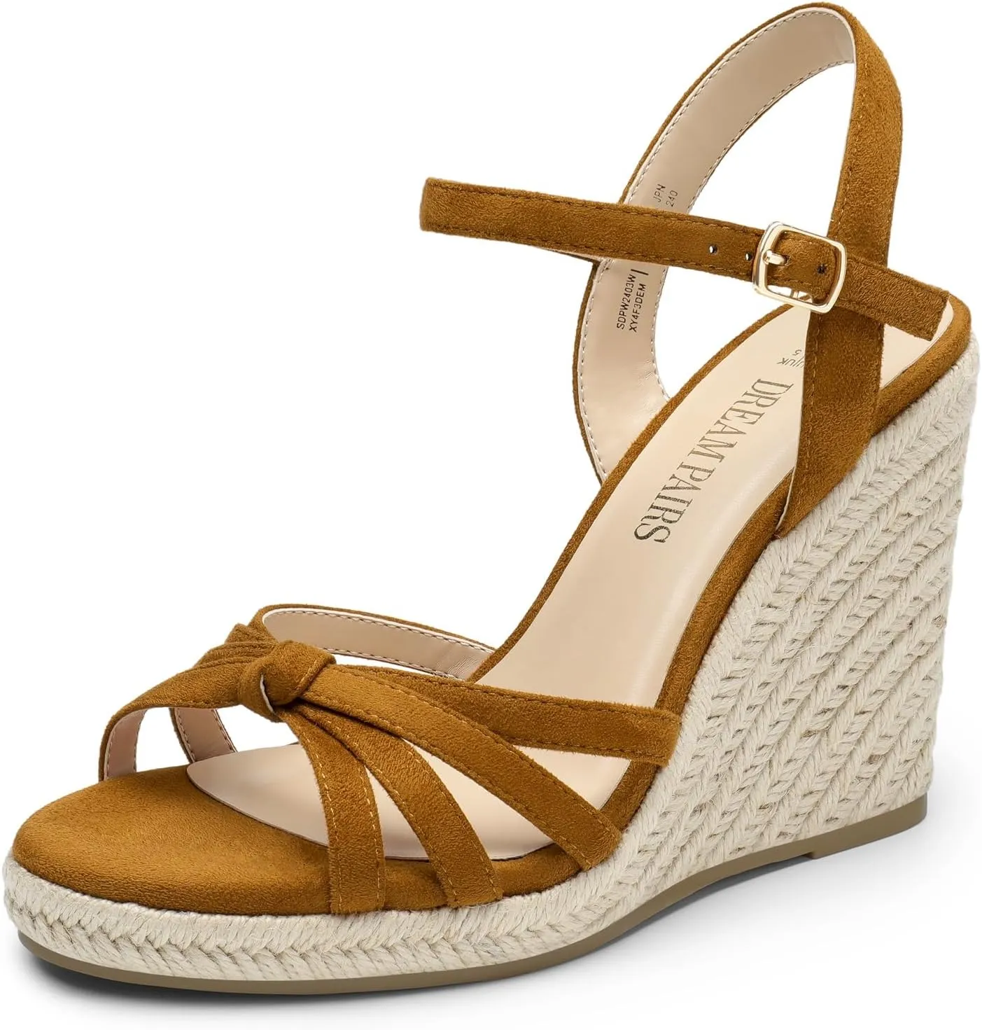 DREAM PAIRS Wedge Sandals for Women Dressy Summer, Platform Espadrille Strappy Casual Braided Heels Comfortable with Open Toe and Ankle Strap