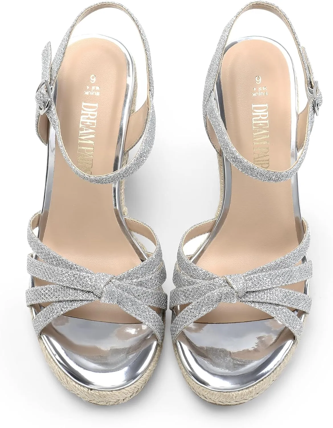 DREAM PAIRS Wedge Sandals for Women Dressy Summer, Platform Espadrille Strappy Casual Braided Heels Comfortable with Open Toe and Ankle Strap