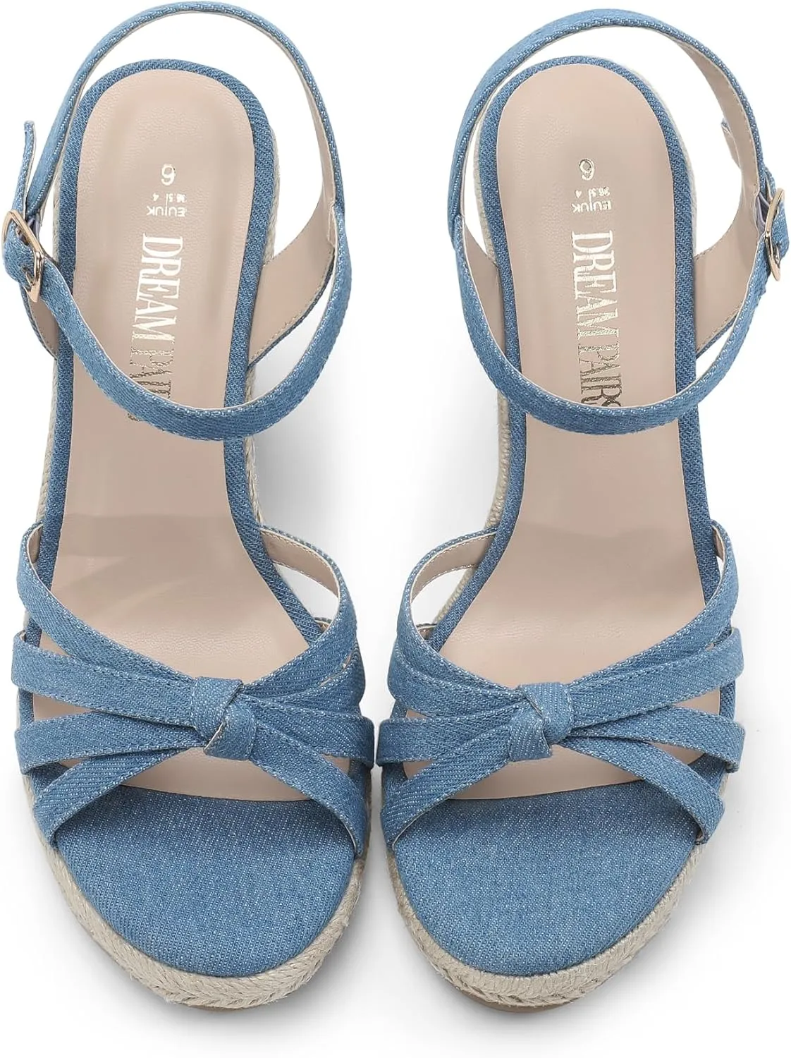 DREAM PAIRS Wedge Sandals for Women Dressy Summer, Platform Espadrille Strappy Casual Braided Heels Comfortable with Open Toe and Ankle Strap