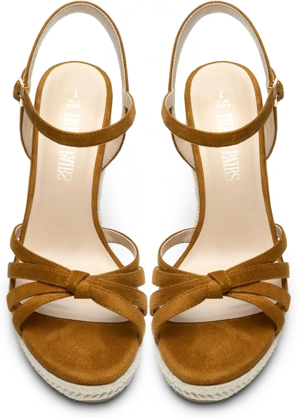 DREAM PAIRS Wedge Sandals for Women Dressy Summer, Platform Espadrille Strappy Casual Braided Heels Comfortable with Open Toe and Ankle Strap