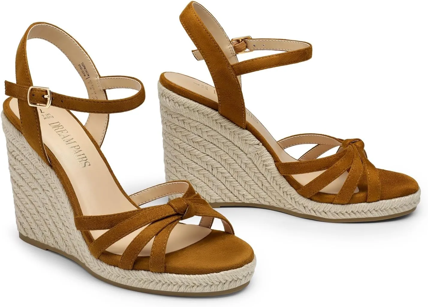 DREAM PAIRS Wedge Sandals for Women Dressy Summer, Platform Espadrille Strappy Casual Braided Heels Comfortable with Open Toe and Ankle Strap