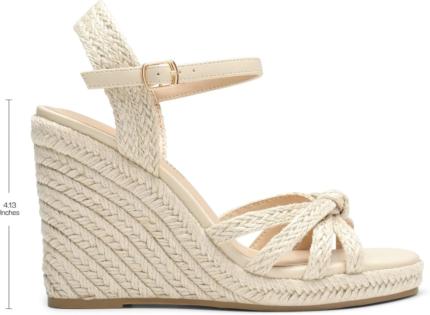 DREAM PAIRS Wedge Sandals for Women Dressy Summer, Platform Espadrille Strappy Casual Braided Heels Comfortable with Open Toe and Ankle Strap