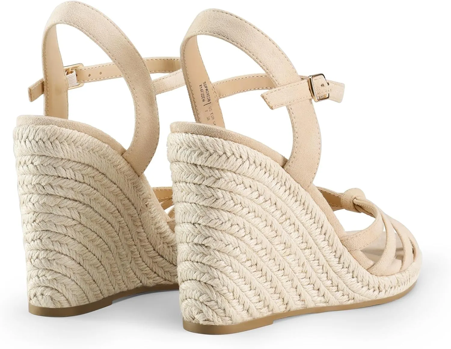DREAM PAIRS Wedge Sandals for Women Dressy Summer, Platform Espadrille Strappy Casual Braided Heels Comfortable with Open Toe and Ankle Strap