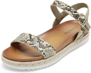 DREAM PAIRS Women’s Open Toe Ankle Strap Espadrille Casual Flatform Platform Wedge Sandals