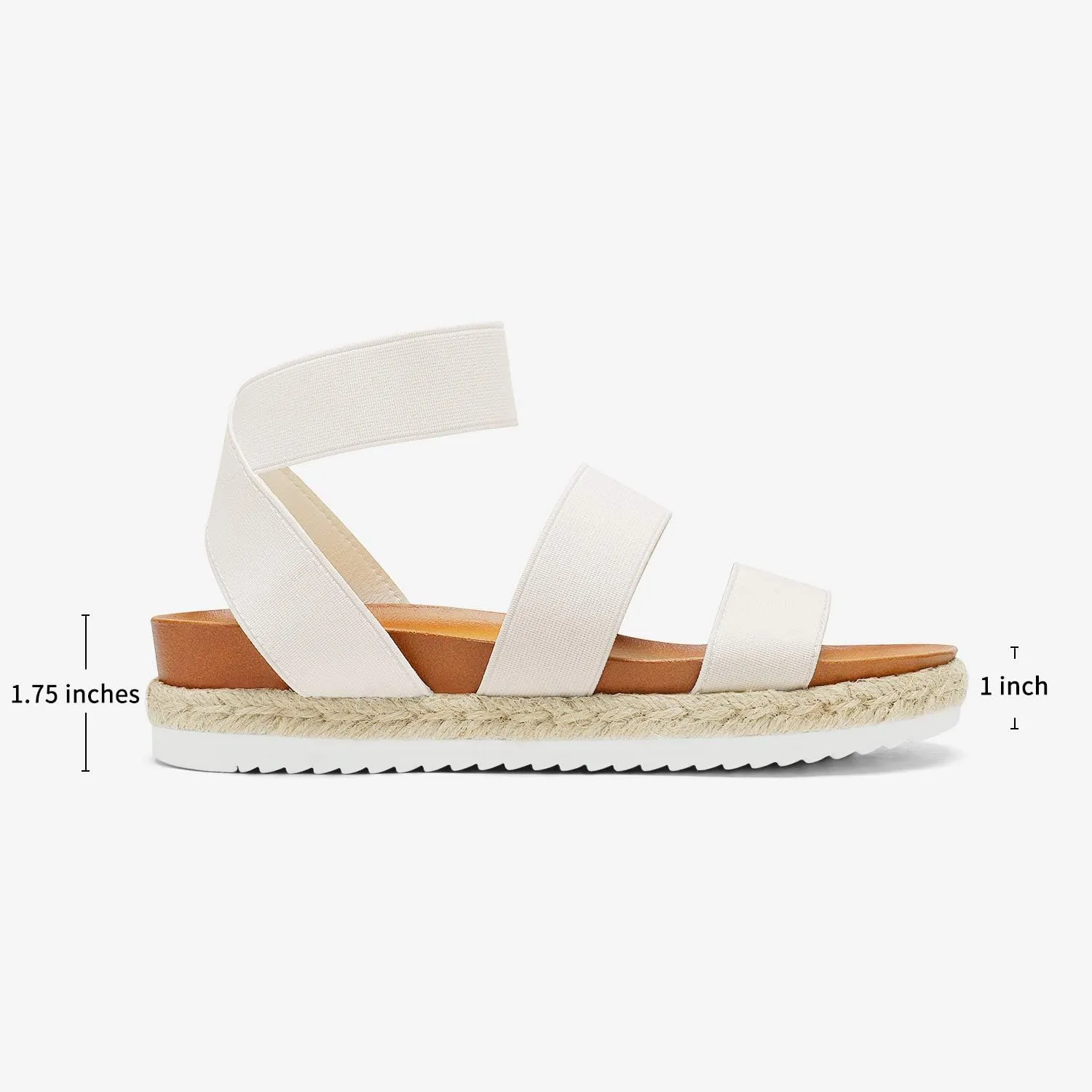 DREAM PAIRS Women’s Open Toe Ankle Strap Espadrille Flatform Platform Wedge Sandals