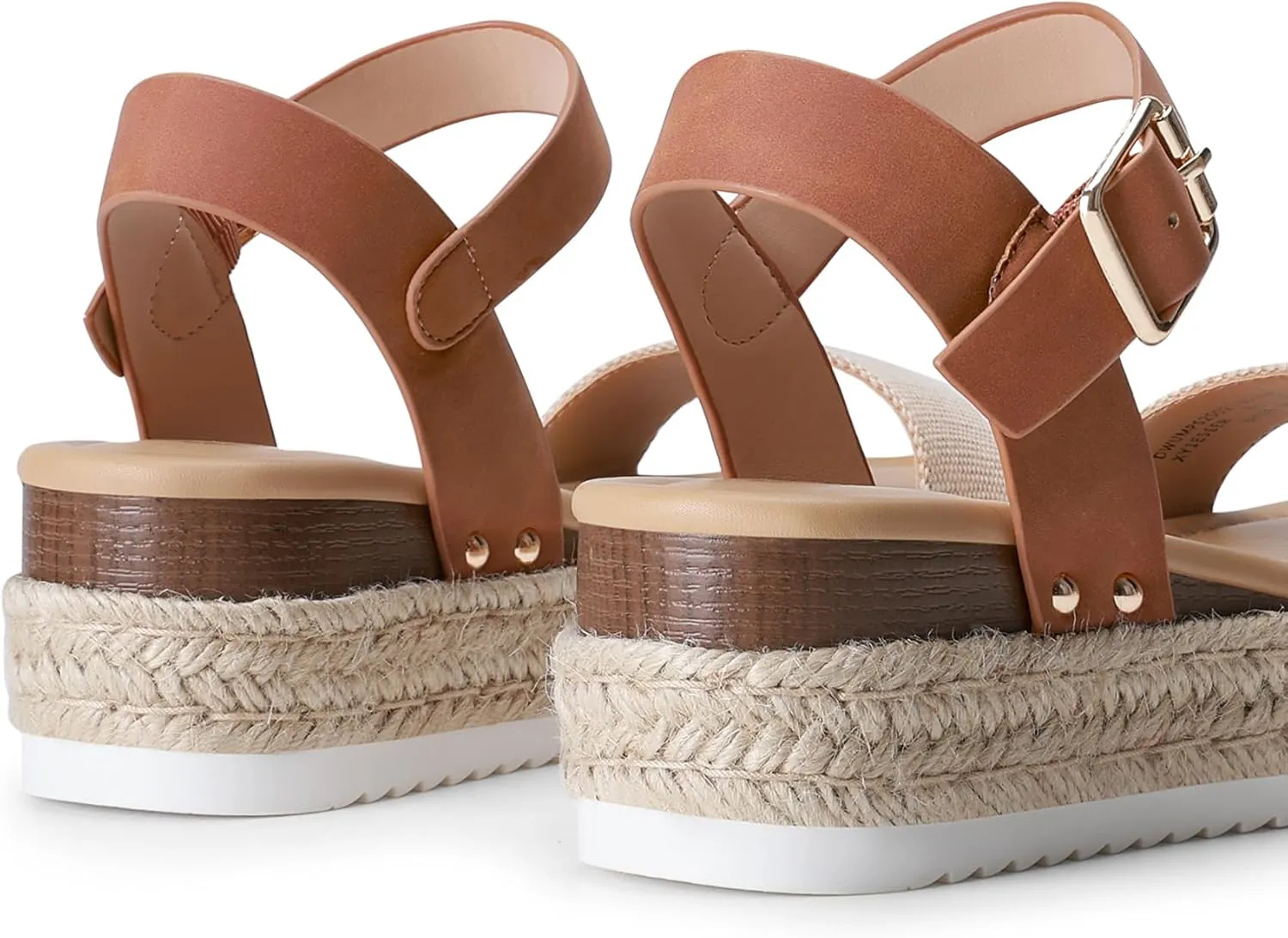 DREAM PAIRS Women's Platform Espadrilles Wedge Sandals, Comfortable Open Toe One Band Sandals for Women Dressy Casual Summer