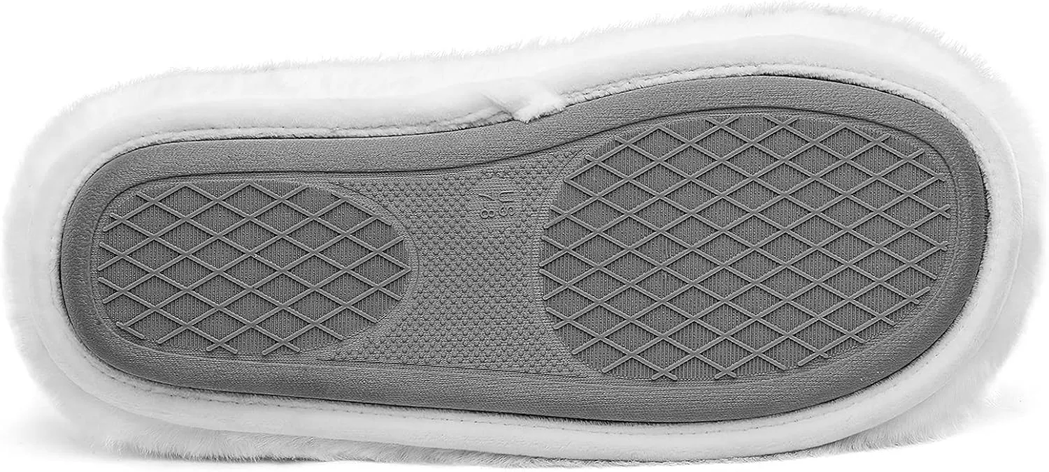 DREAM PAIRS Women's Plush Fuzzy Slip on Indoor Outdoor Winter House Slippers