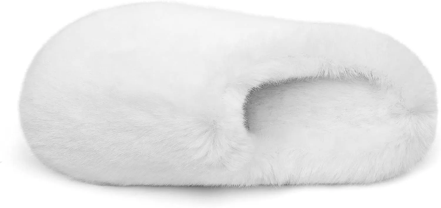 DREAM PAIRS Women's Plush Fuzzy Slip on Indoor Outdoor Winter House Slippers