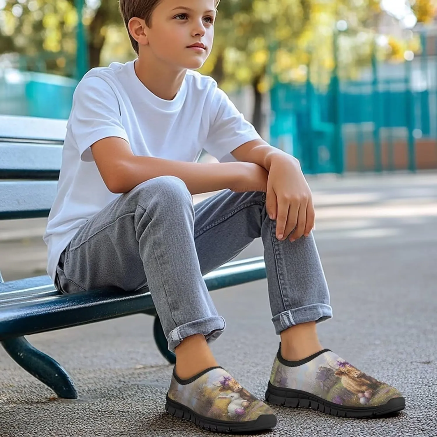 Easter Shoes for Girls Holiday Casual Shoes Trendy Kids Slip On Sneakers