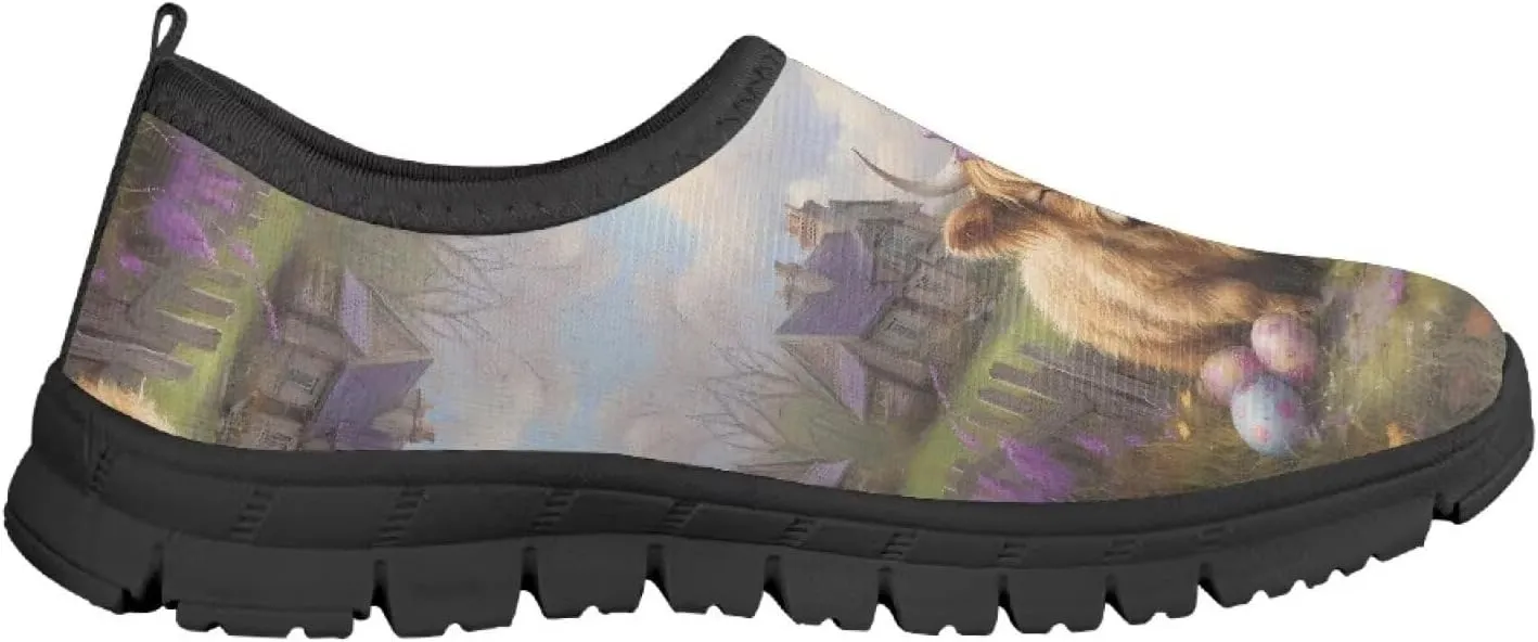 Easter Shoes for Girls Holiday Casual Shoes Trendy Kids Slip On Sneakers