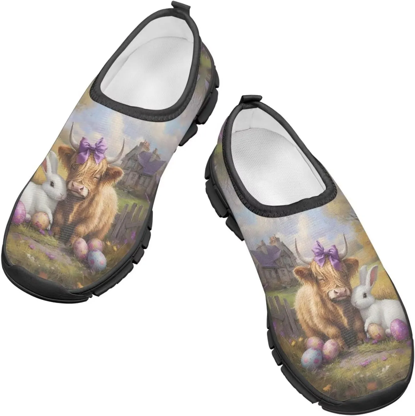 Easter Shoes for Girls Holiday Casual Shoes Trendy Kids Slip On Sneakers
