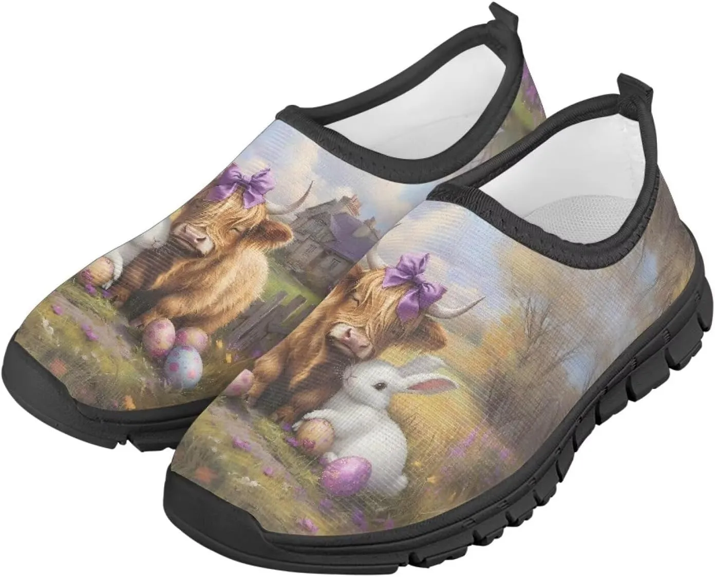Easter Shoes for Girls Holiday Casual Shoes Trendy Kids Slip On Sneakers
