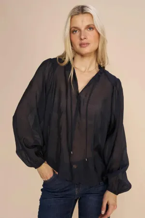 Eisa Blouse - Salute Navy SIZE XS/6/8/10