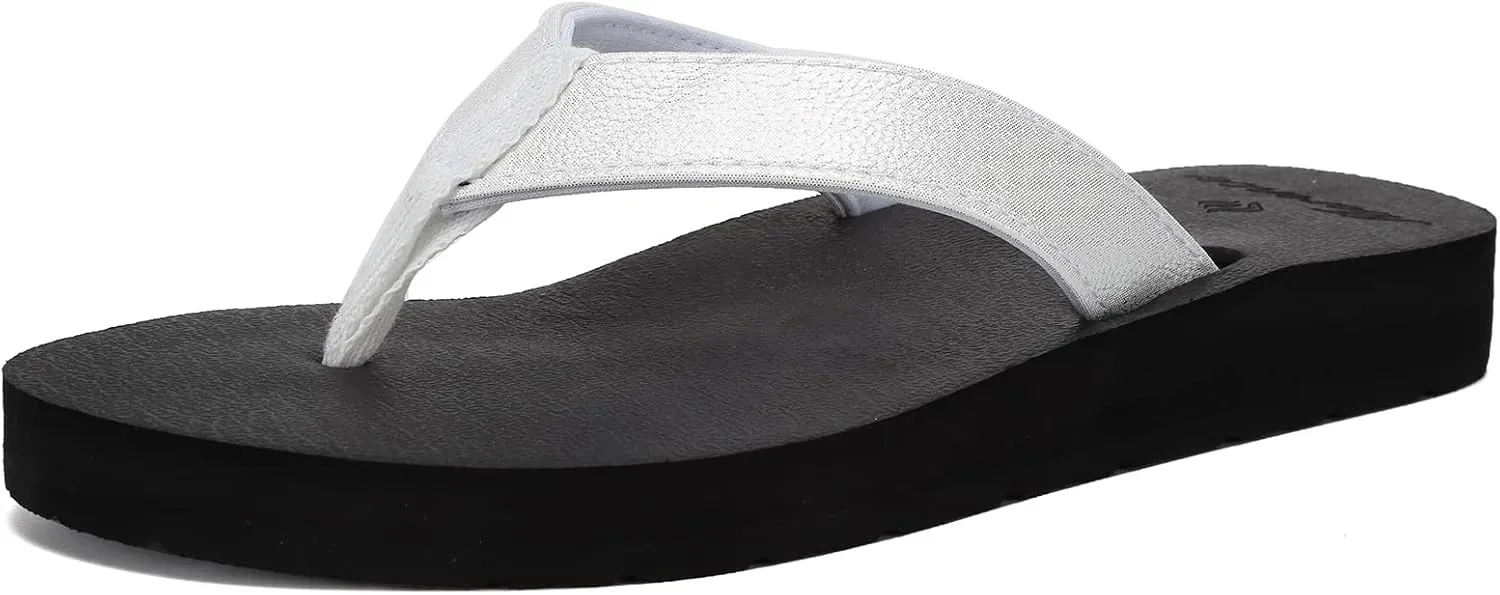 EQUICK Women's Flip Flops Arch Support Yago Mat Insole Sandal Casual Slipper Outdoor and Indoor-U219SLT003-N