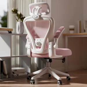 Ergonomic Office Chair M903, High Back Comfy Mesh Desk Chair with Wheels, Adjustable Lumbar Support, Headrest, Pink