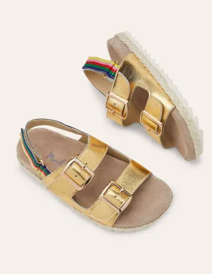 Espadrille Sandals-Gold Rainbow