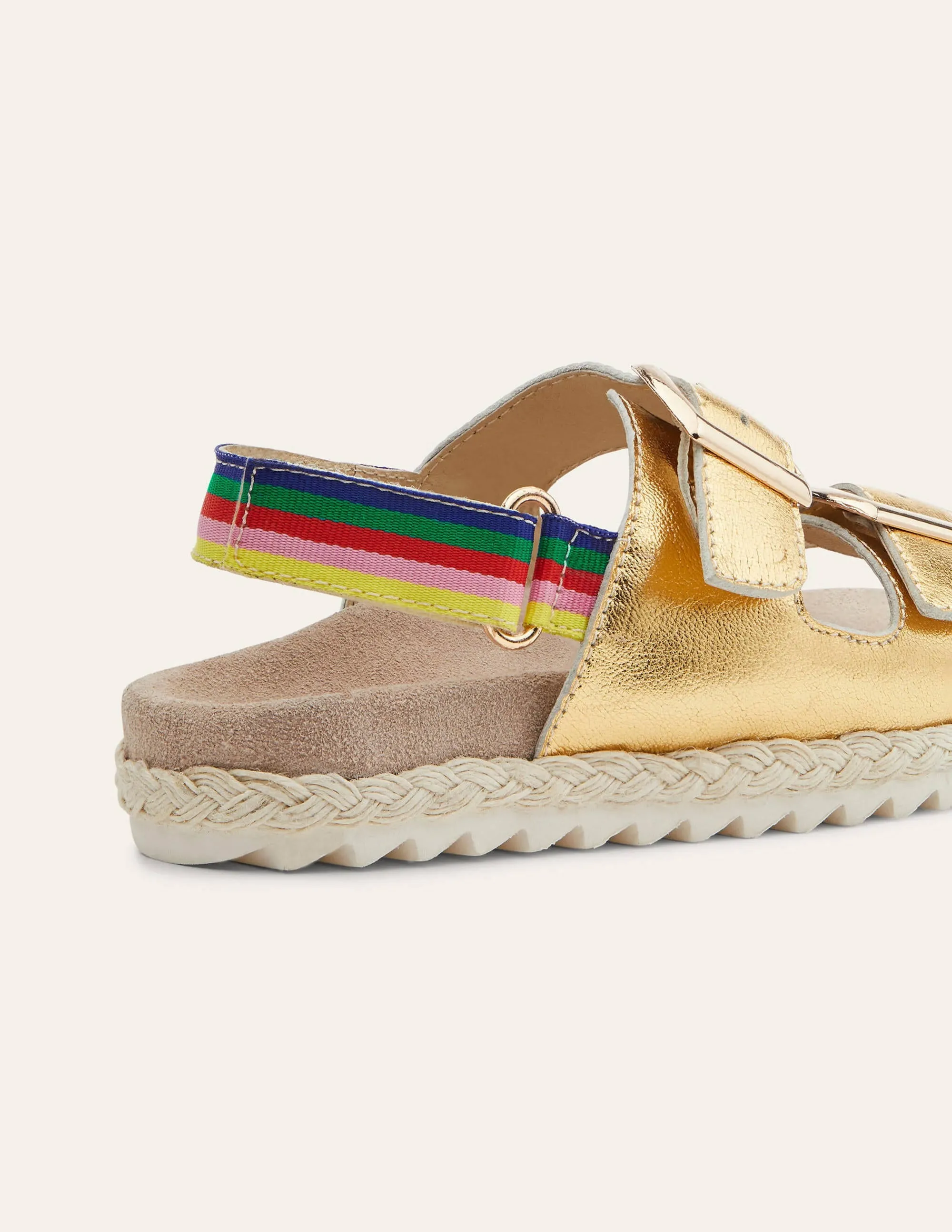 Espadrille Sandals-Gold Rainbow