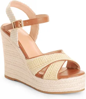 Espadrille Wedge Sandals for Women, Women's Platform Wedge Heels, High Heel Summer Wedges for Women with Breathable Knitted Textile Upper Open Toe Ankle Strap