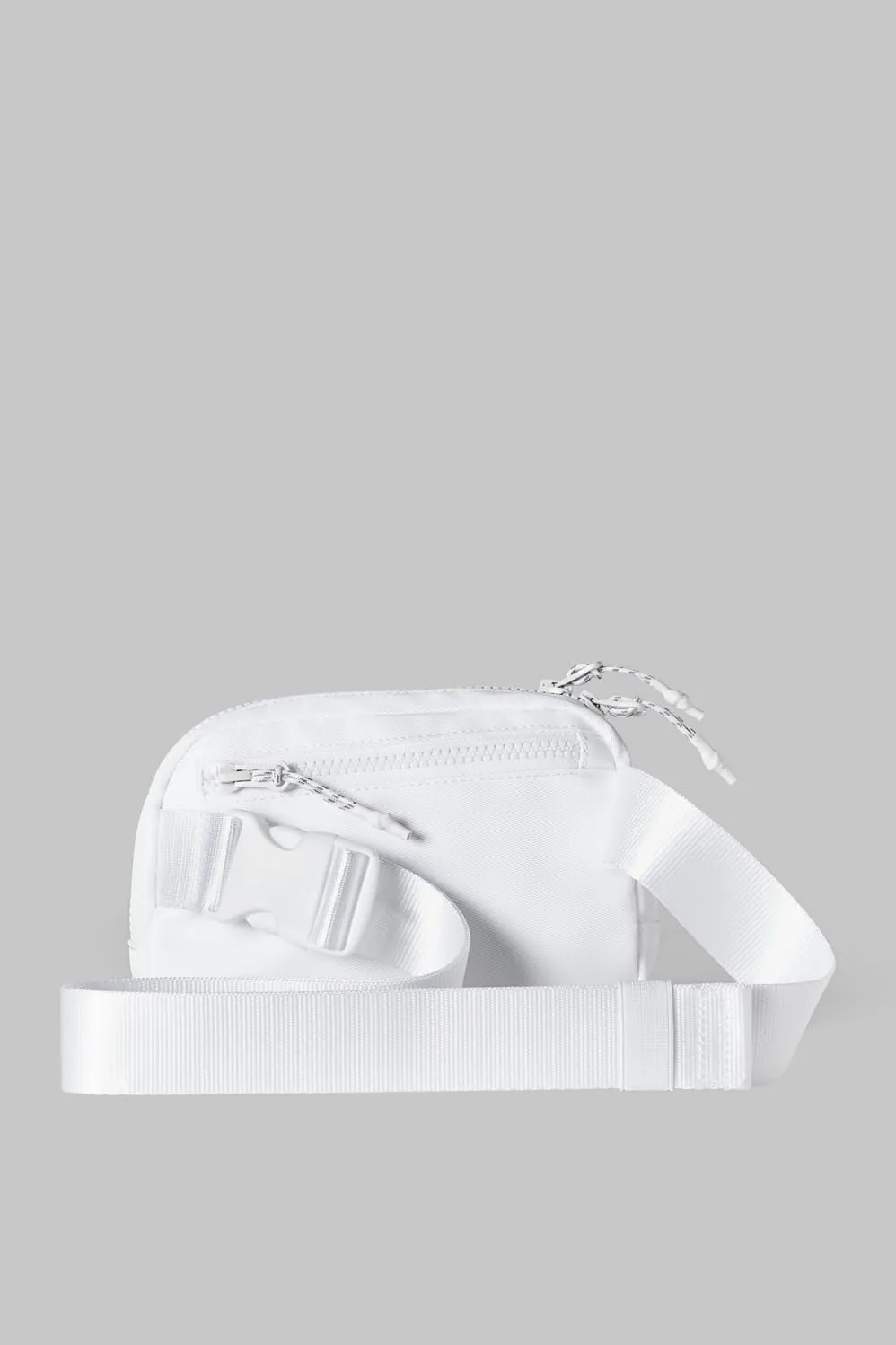 Fabletics The Belt Bag, Quick Dry, Zip Pockets, Classic White, OS