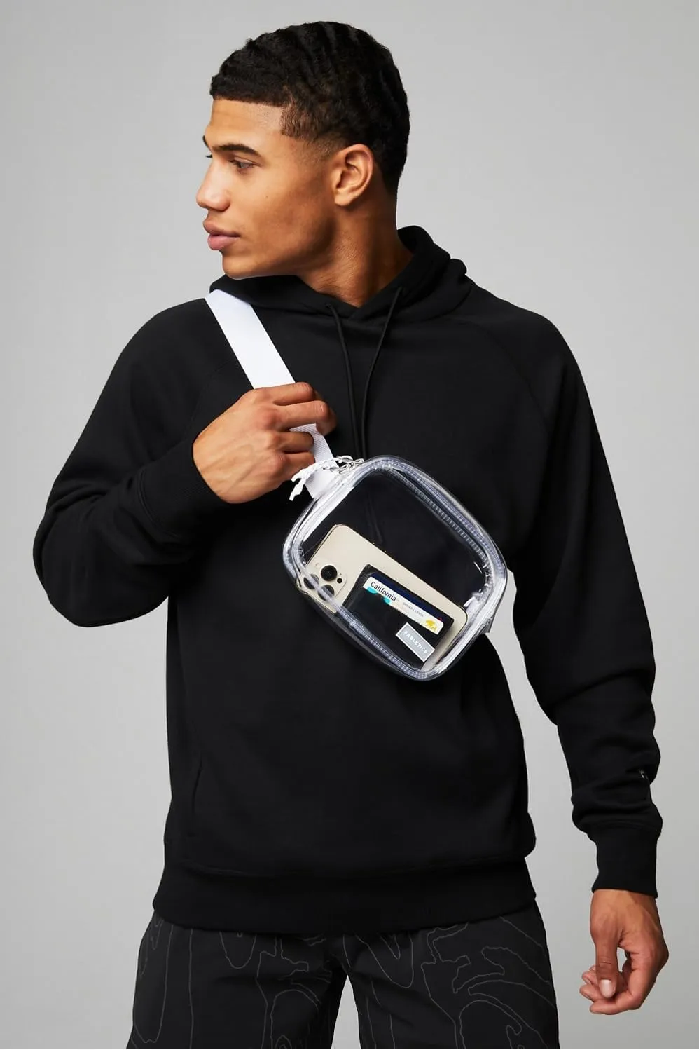 Fabletics The Belt Bag, Quick Dry, Zip Pockets, Clear, OS