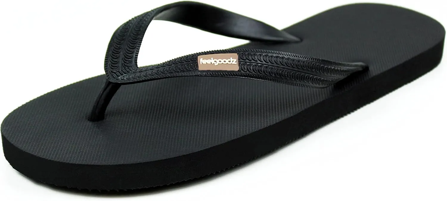 Feelgoodz Mens Classicz Rubber Flip-Flops - Waterprooof, 100% Natural Rubber & All-Vegan Sandals, Fair Trade Certified Slippers, Consciously Sourced & Artisan-Crafted