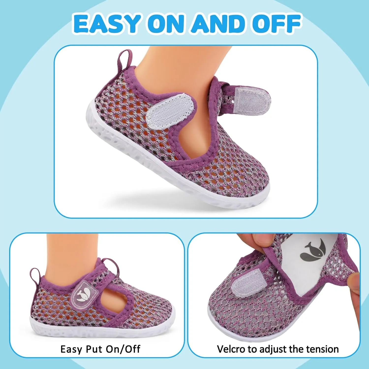 FEETCITY Boys Girls Water Shoes Kids Aqua Socks Quick Dry Barefoot for Beach Swimming Pool