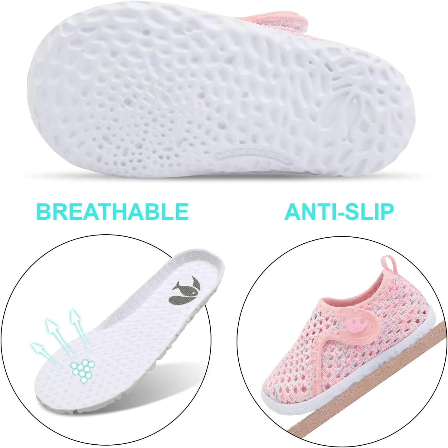 FEETCITY Boys Girls Water Shoes Kids Aqua Socks Quick Dry Barefoot for Beach Swimming Pool