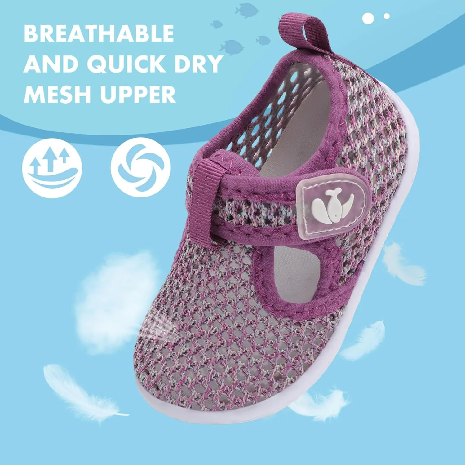 FEETCITY Boys Girls Water Shoes Kids Aqua Socks Quick Dry Barefoot for Beach Swimming Pool