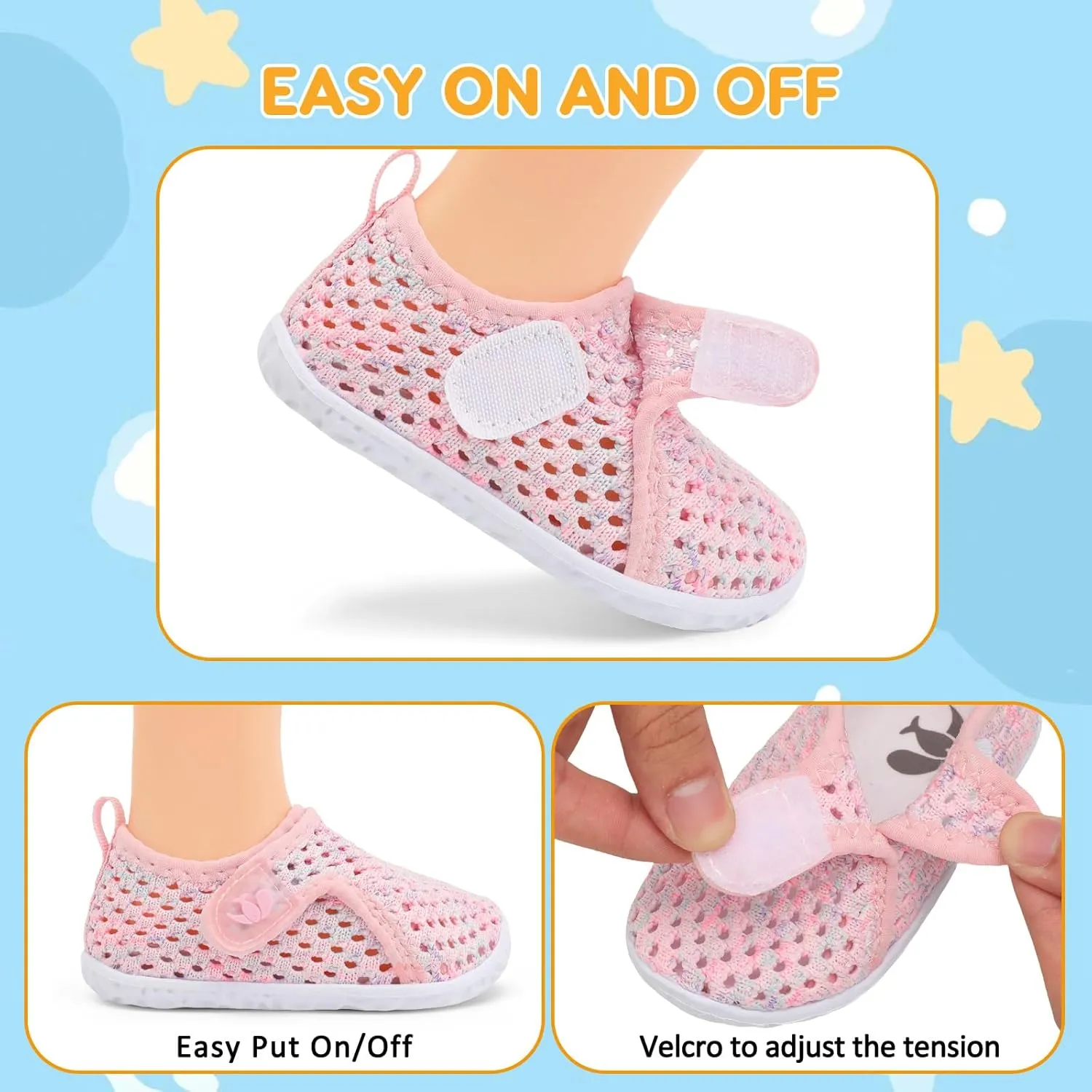 FEETCITY Boys Girls Water Shoes Kids Aqua Socks Quick Dry Barefoot for Beach Swimming Pool