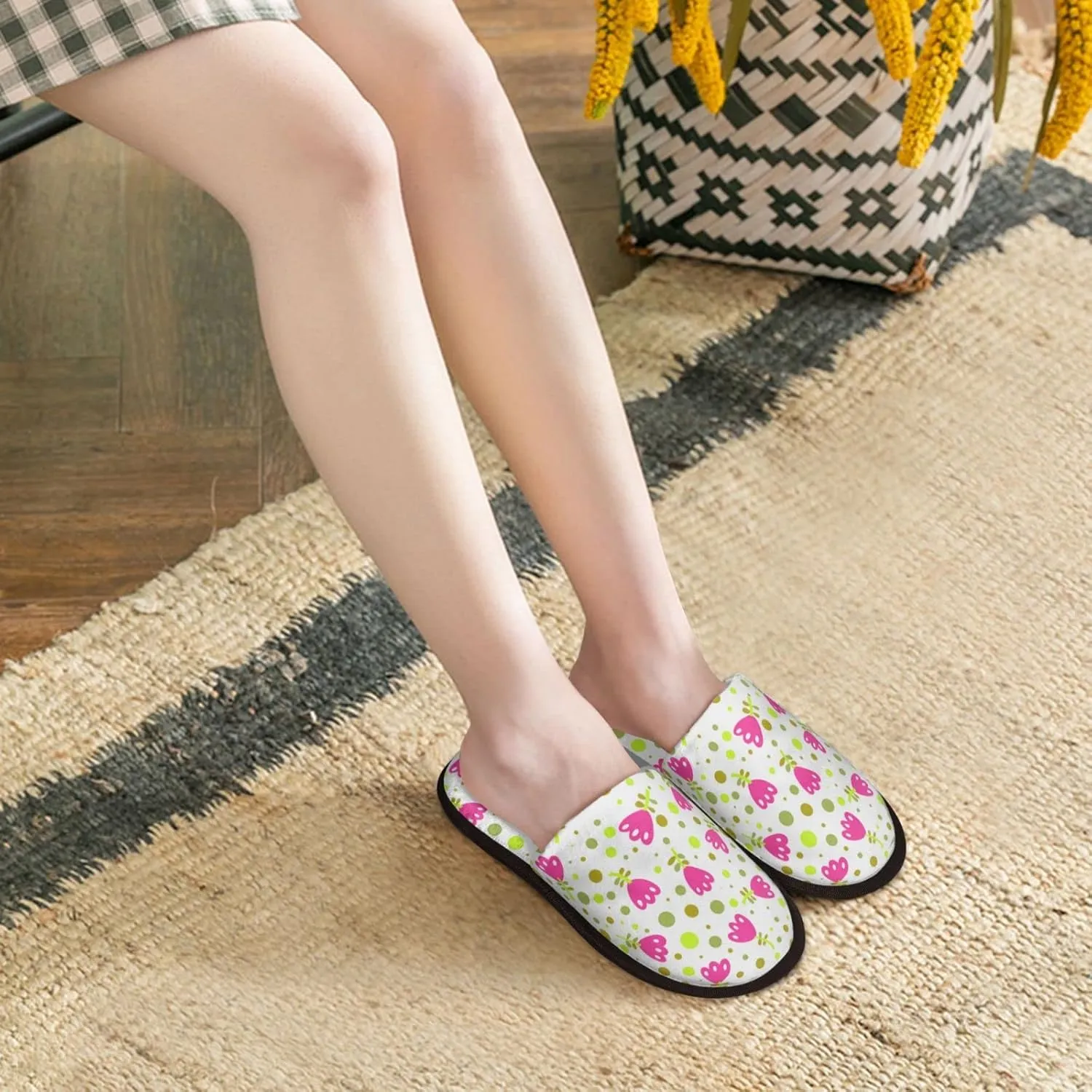 Fern (1) Unisex Slip On House Slippers Closed Toe Indoor Home Slipper For Men Women Comfy Cozy Soft Non-Slip Bedroom Slippers Houseshoes