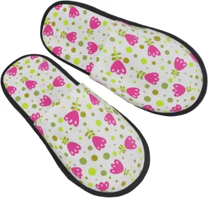 Fern (1) Unisex Slip On House Slippers Closed Toe Indoor Home Slipper For Men Women Comfy Cozy Soft Non-Slip Bedroom Slippers Houseshoes