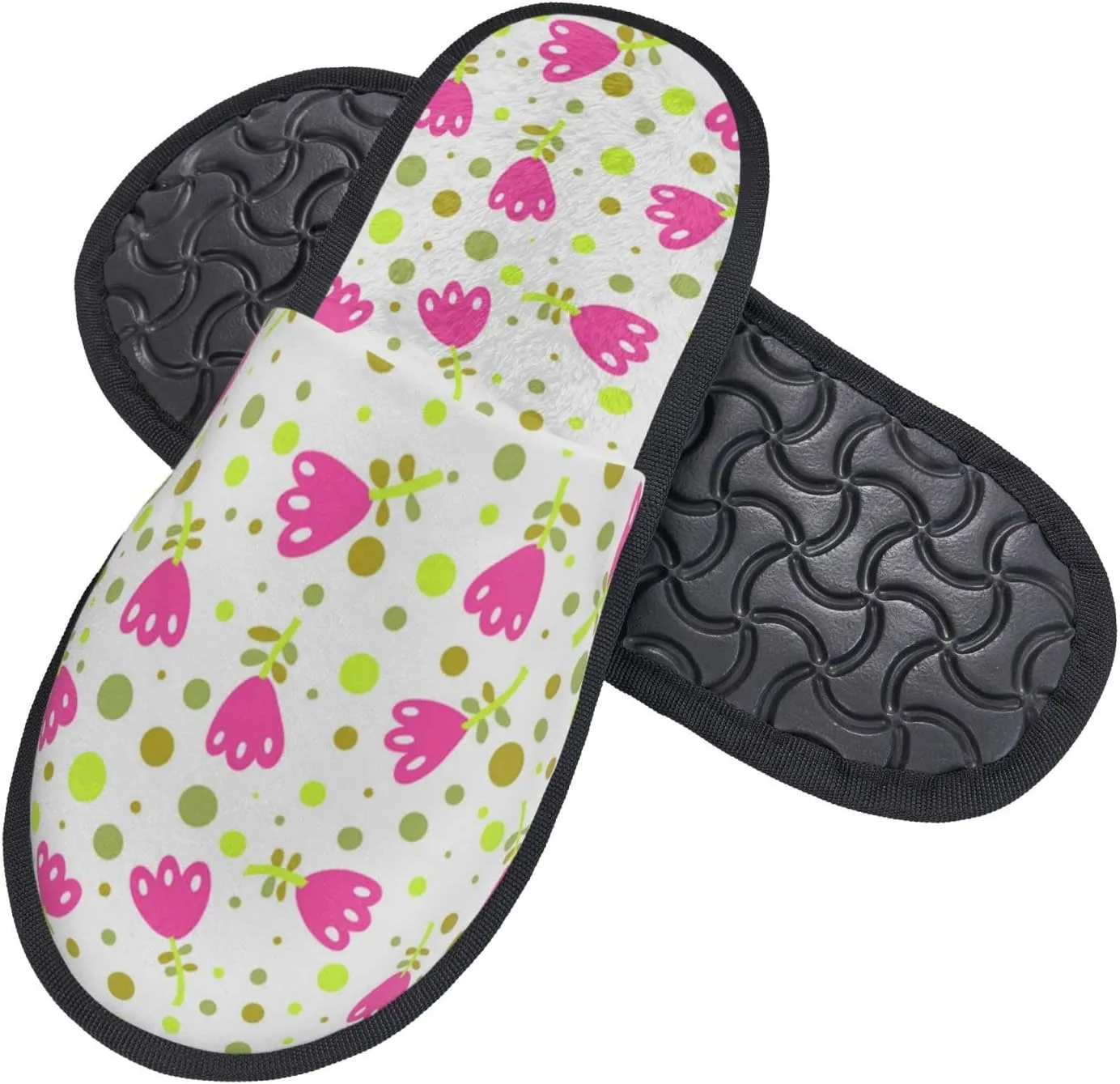 Fern (1) Unisex Slip On House Slippers Closed Toe Indoor Home Slipper For Men Women Comfy Cozy Soft Non-Slip Bedroom Slippers Houseshoes
