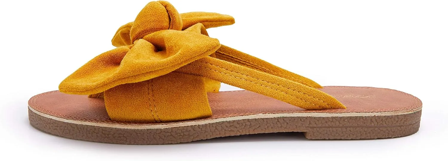 FISACE Womens Slip On Flip Flops Ring Toe Strappy Summer Gladiator Flat Sandals